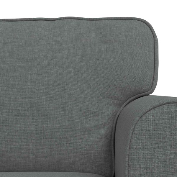 Комплект дивани 2 pcs Тъмен сив 155 x 82 x 80 см текстил