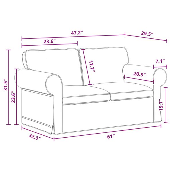 Комплект дивани 2 pcs Тъмен сив 155 x 82 x 80 см текстил