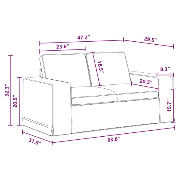 Комплект дивани 2 pcs Тъмен сив 162 x 80 x 82 см текстил