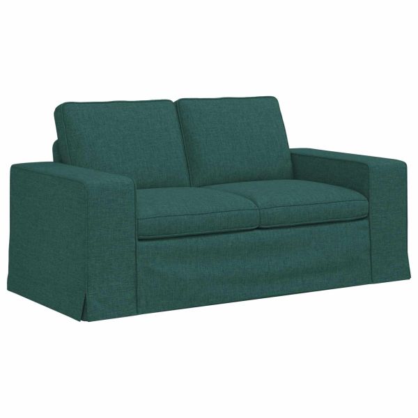 Комплект дивани 2 pcs Тъмен зелен 162 x 80 x 82 см текстил