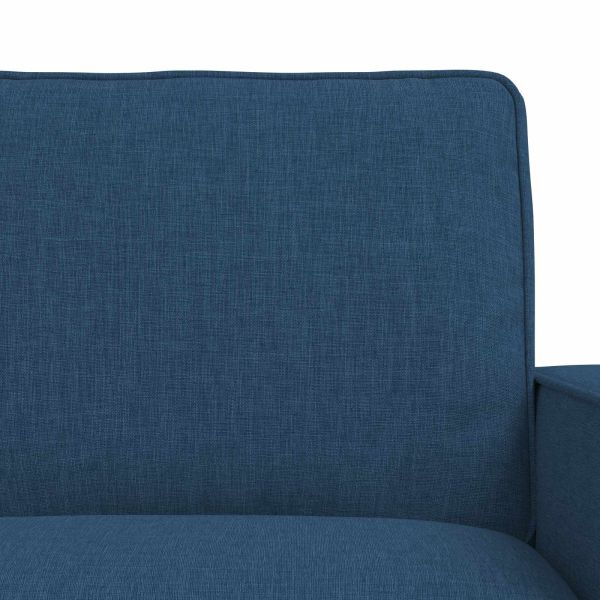 Комплект дивани 2 pcs Синьо 162 x 80 x 82 см текстил