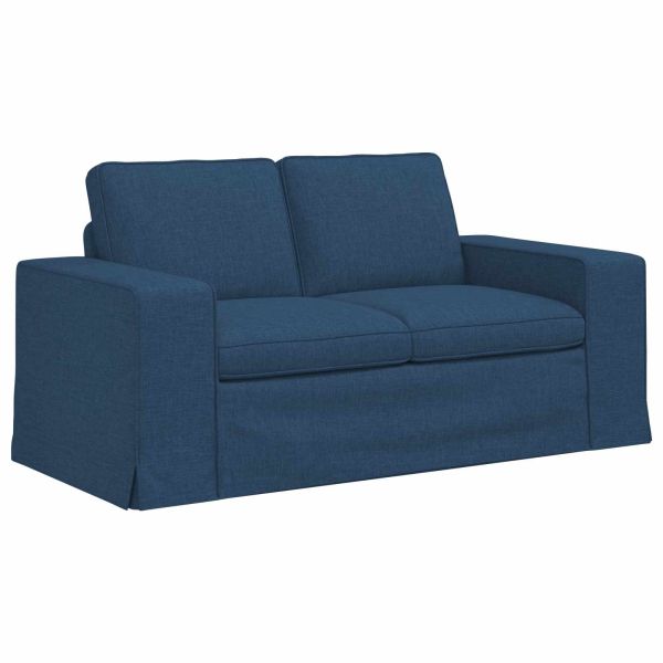 Комплект дивани 2 pcs Синьо 162 x 80 x 82 см текстил