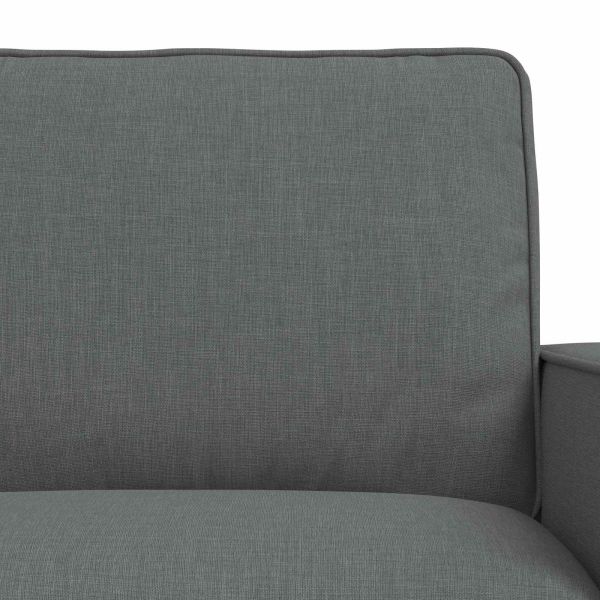 Комплект дивани 2 pcs Тъмен сив 182 x 80 x 82 см текстил