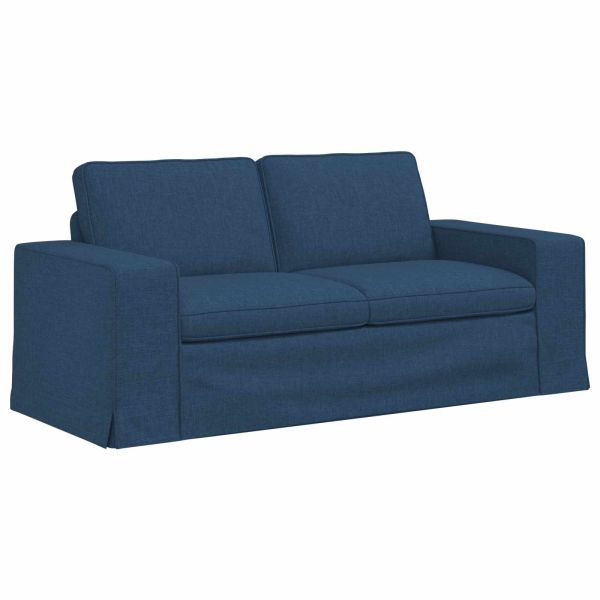 Комплект дивани 2 pcs Синьо 182 x 80 x 82 см текстил