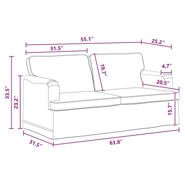 Комплект дивани 2 pcs Тъмен сив 162 x 80 x 85 см текстил