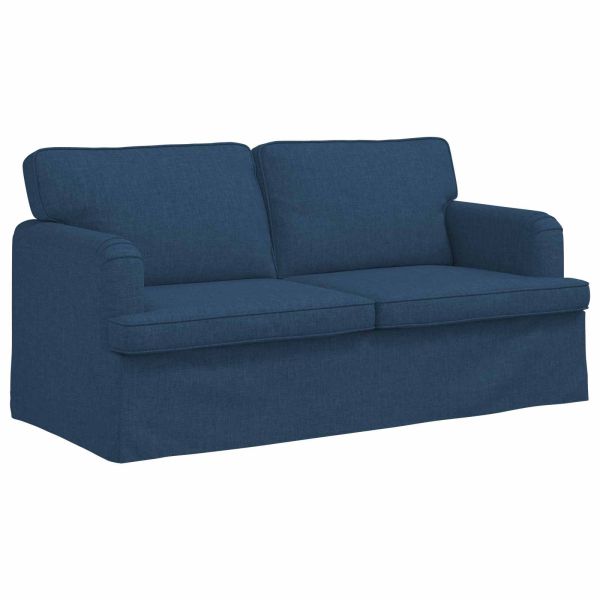 Комплект дивани 2 pcs Синьо 162 x 80 x 85 см текстил