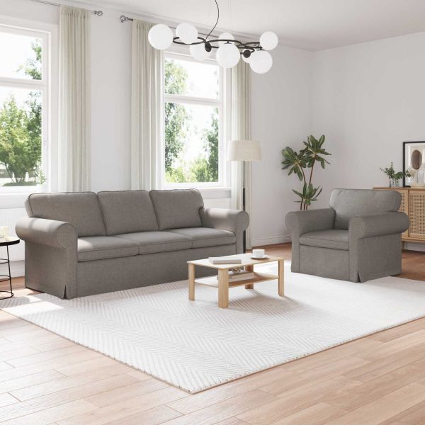 Комплект дивани 2 pcs Таупе 215 x 82 x 80 см текстил