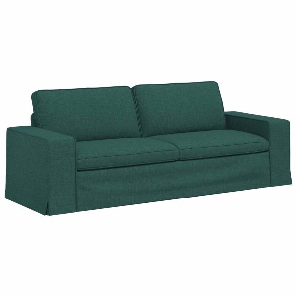 Комплект дивани 2 pcs Тъмен зелен 222 x 80 x 82 см текстил