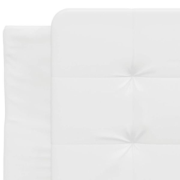 Рамка за легло без матрак Zadar, бяла 100x203 см изкуствена кожа