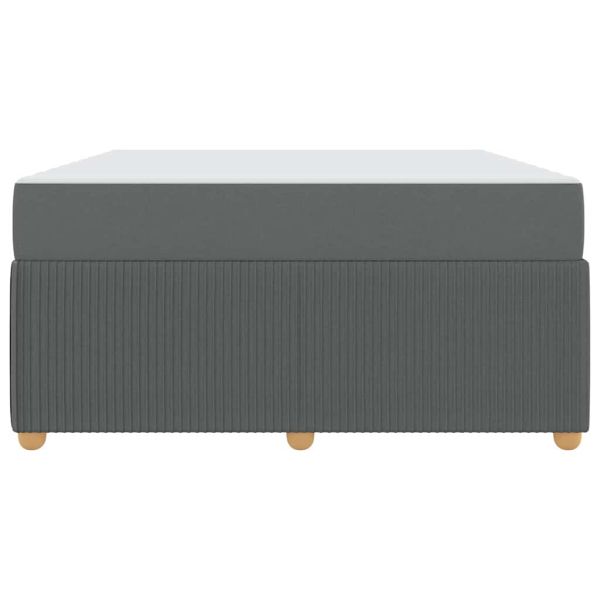 Рамка за легло с матрак Тъмен сив 140 x 200 cm текстил