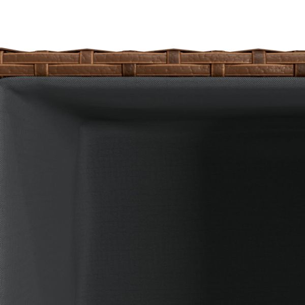 Градински кашпи 3 бр кафяв полиратан