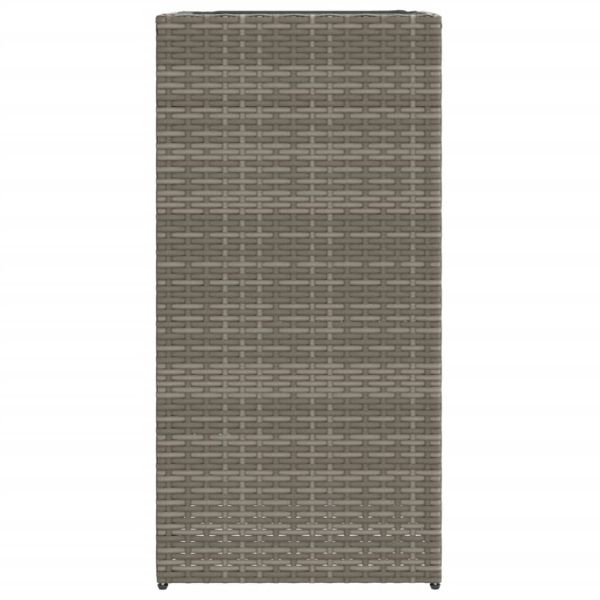 Градински плантер, сив, 40x40x80 см, полиратан