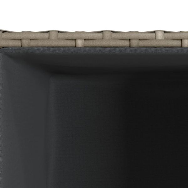 Градински плантер, сив, 40x40x80 см, полиратан