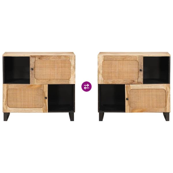 Служебен шкаф Кафяво 80 x 33 x 75 см Солидно мангово дърво