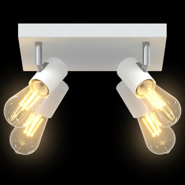 Таванен спот с прожектори Бяло 26,5 x 26 x 11,5 см Метал