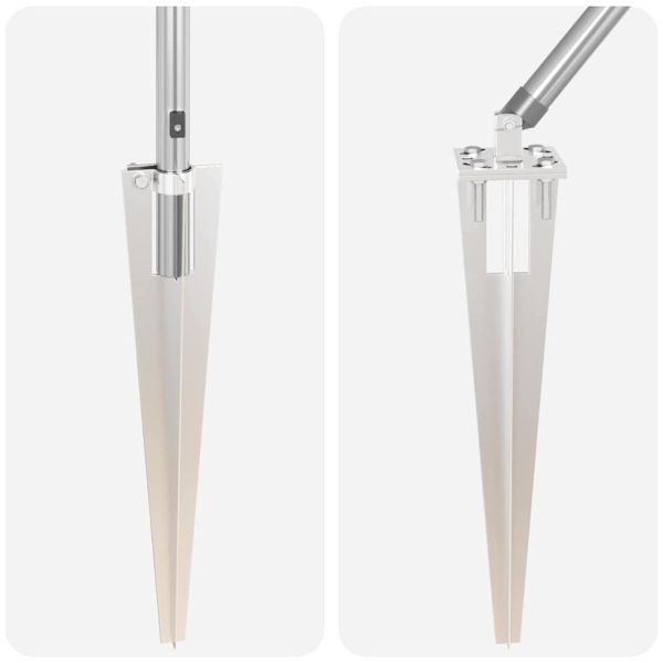 Стълб за ограда. 7 pcs Сребрист Стомана