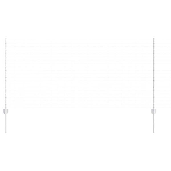 Стълб за ограда. 11 pcs Сребрист 120 cm Стомана