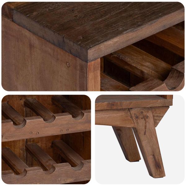 Стелаж Кафяво 60 x 30 x 90 см Солидно възстановено дърво