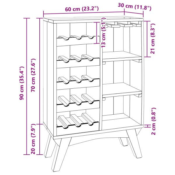 Стелаж Кафяво 60 x 30 x 90 см Солидно възстановено дърво