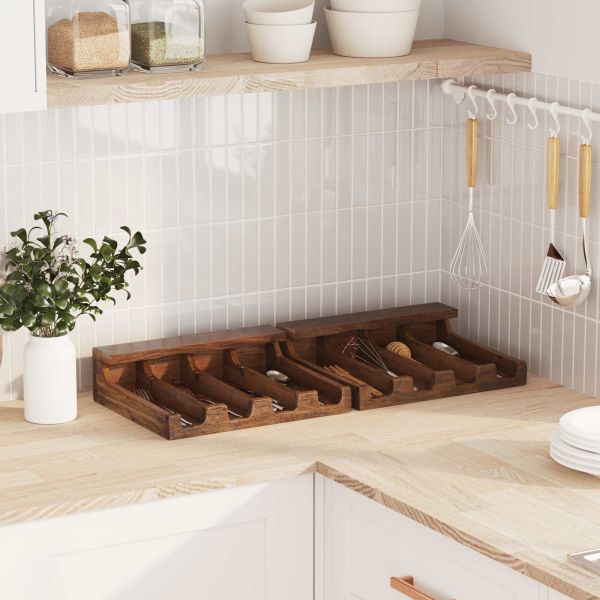 Кейс Кафяво 36 x 30 x 10 см Масивно махагоново дърво