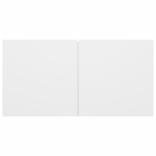 Комплект ТВ шкафове от 5 части инженерно дърво Бял гланц