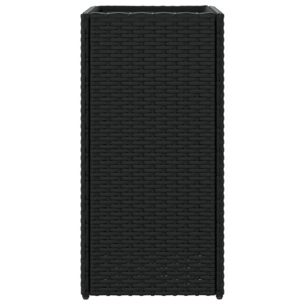 Градински плантер, черен, 30x30x60 см, полиратан