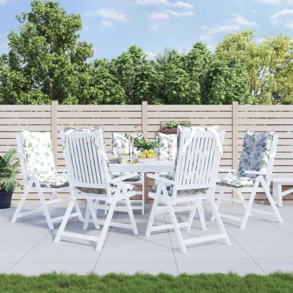 Възглавници за столове с облегалка 6 бр на листа Оксфорд плат