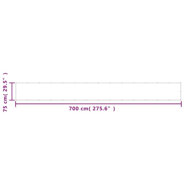 Балконски параван таупе 75x700 см 100% полиестер оксфорд