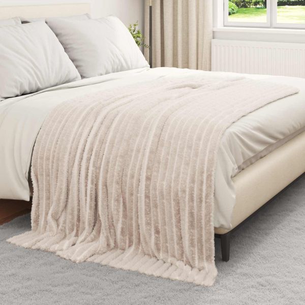 Одеала за хвърляне 6 pcs Бежово 200 x 150 cm Мека вълна