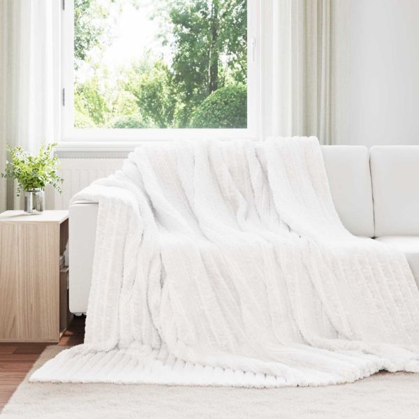 Одеала за хвърляне 6 pcs Бяло 240 x 220 cm Мека вълна