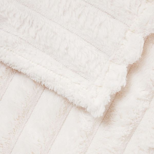 Одеала за хвърляне 6 pcs Крем 240 x 220 cm Мека вълна