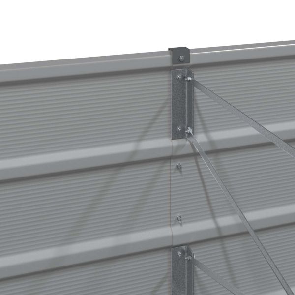 Кашпа Светлосиво 160 x 40 x 75 см Стомана