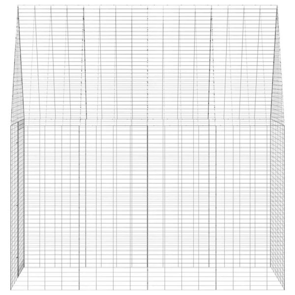 Клетка за заек Сребрист 400 x 100 x 210 см