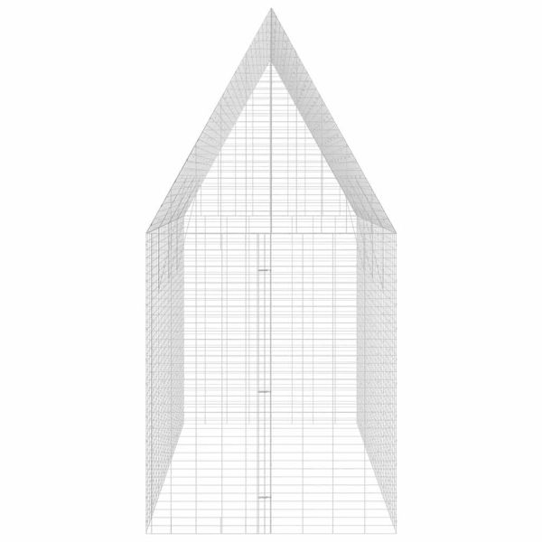 Клетка за заек Сребристо 400 x 100 x 210 см Поцинкована стомана