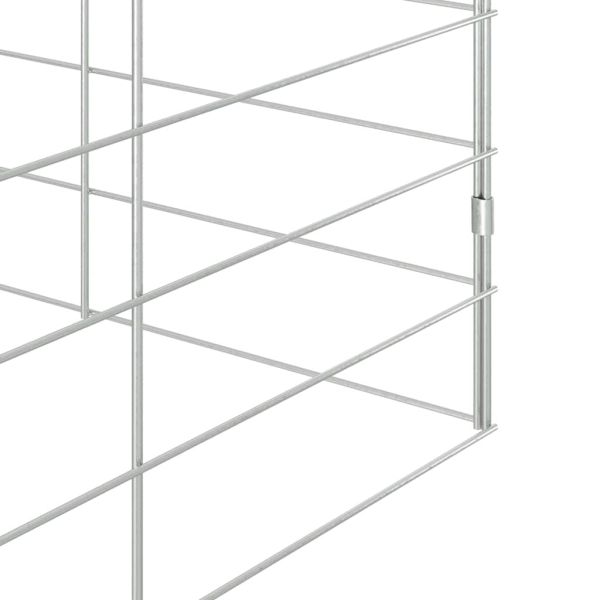 Клетка за заек Сребристо 400 x 100 x 210 см Поцинкована стомана