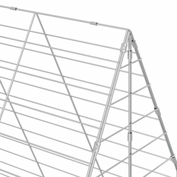 Клетка за заек Сребристо 400 x 100 x 210 см Поцинкована стомана