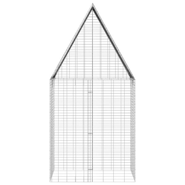 Клетка за заек Сребристо 100 x 100 x 210 см Поцинкована стомана