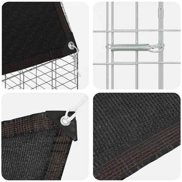 Клетка за заек Сребрист 400 x 100 x 210 см