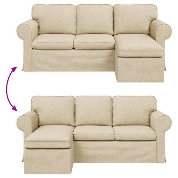 Диван Крем 215 x 138 x 80 см текстил