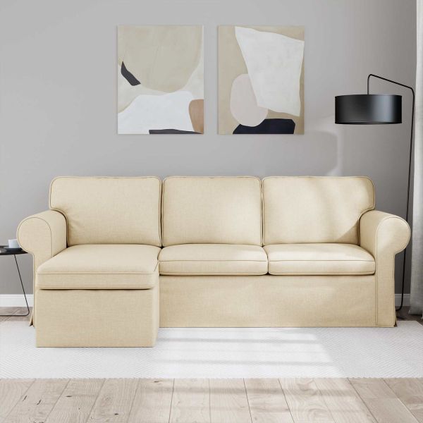 Диван Крем 215 x 138 x 80 см текстил