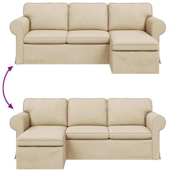 Диван Крем 215 x 138 x 80 см текстил