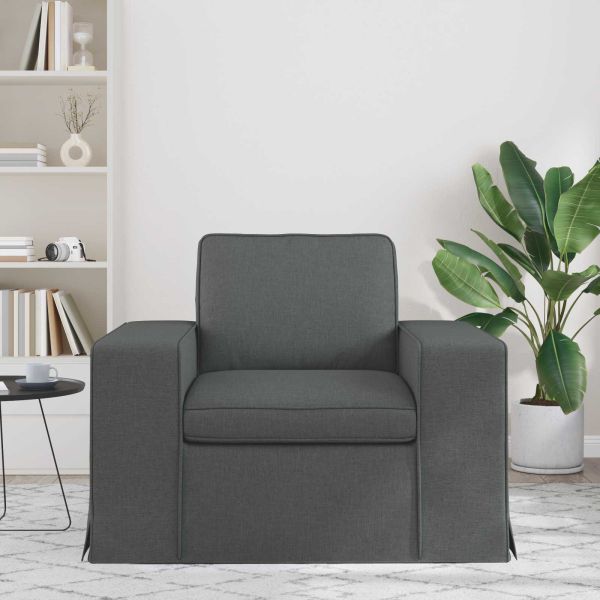 Диван Тъмен сив 103 x 80 x 82 см текстил