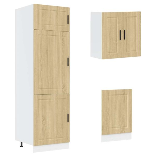 Комплект кухненски шкафове от 8 части "Porto", дъб сонома, инженерно дърво