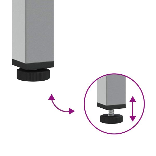 Работен кабинет с чекмедже 4 pcs Червен и сив 200 x 55 x 85 см