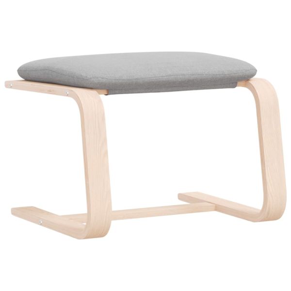 Табуретка, светлосива, 51x41x40 см, текстил