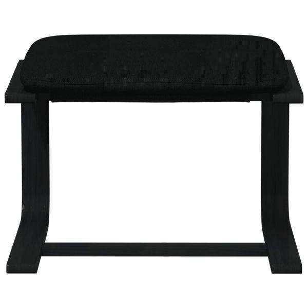 Табуретка, черна, 51x41x40 см, плат