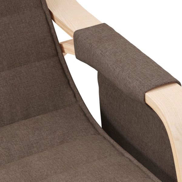 Люлеещ стол, тъмнокафяв, текстил