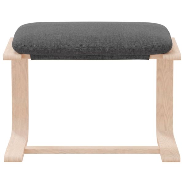 Табуретка, тъмносива, 51x41x40 см, текстил