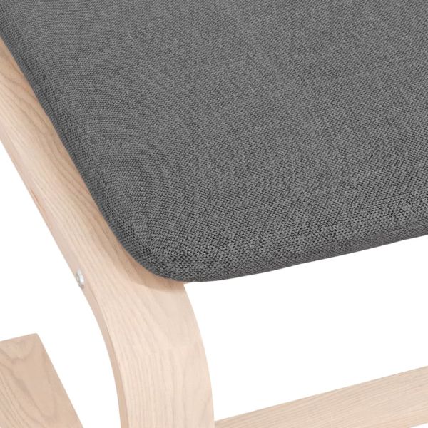 Табуретка, тъмносива, 51x41x40 см, текстил