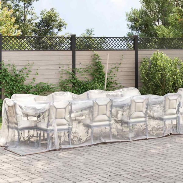 Прозрачен брезент с капси 2x12 m Полиетилен